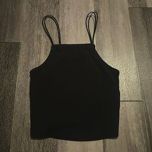 Target size xs, black cropped tank top.